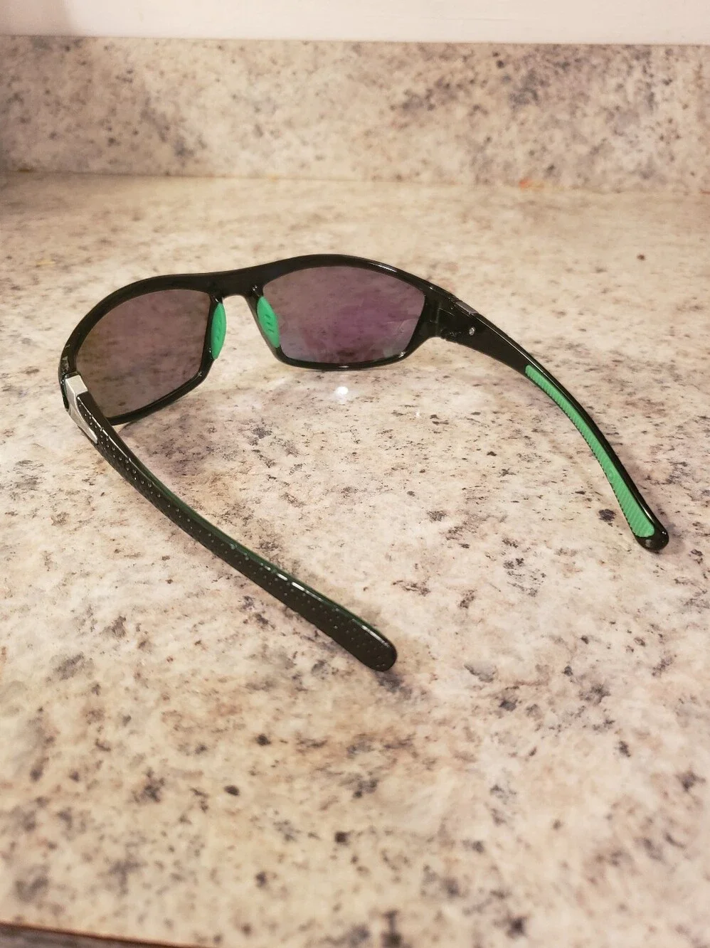 Polarized Black and Green Sunglasses